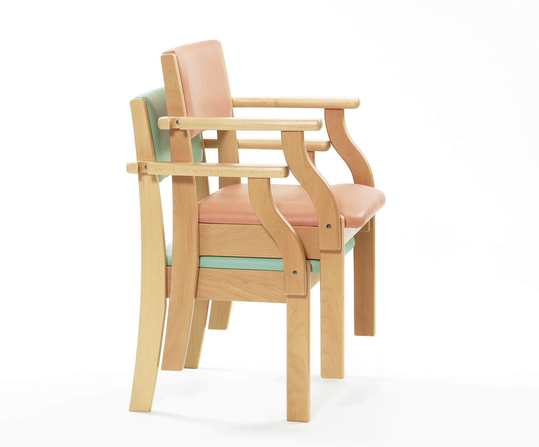 ハビナース ミールターン ML21／オレンジ-座面までの高さ38cm（ピジョン）回転式食卓いす ハビナース ミールターン ML21／オレンジ-座面までの高さ42cm