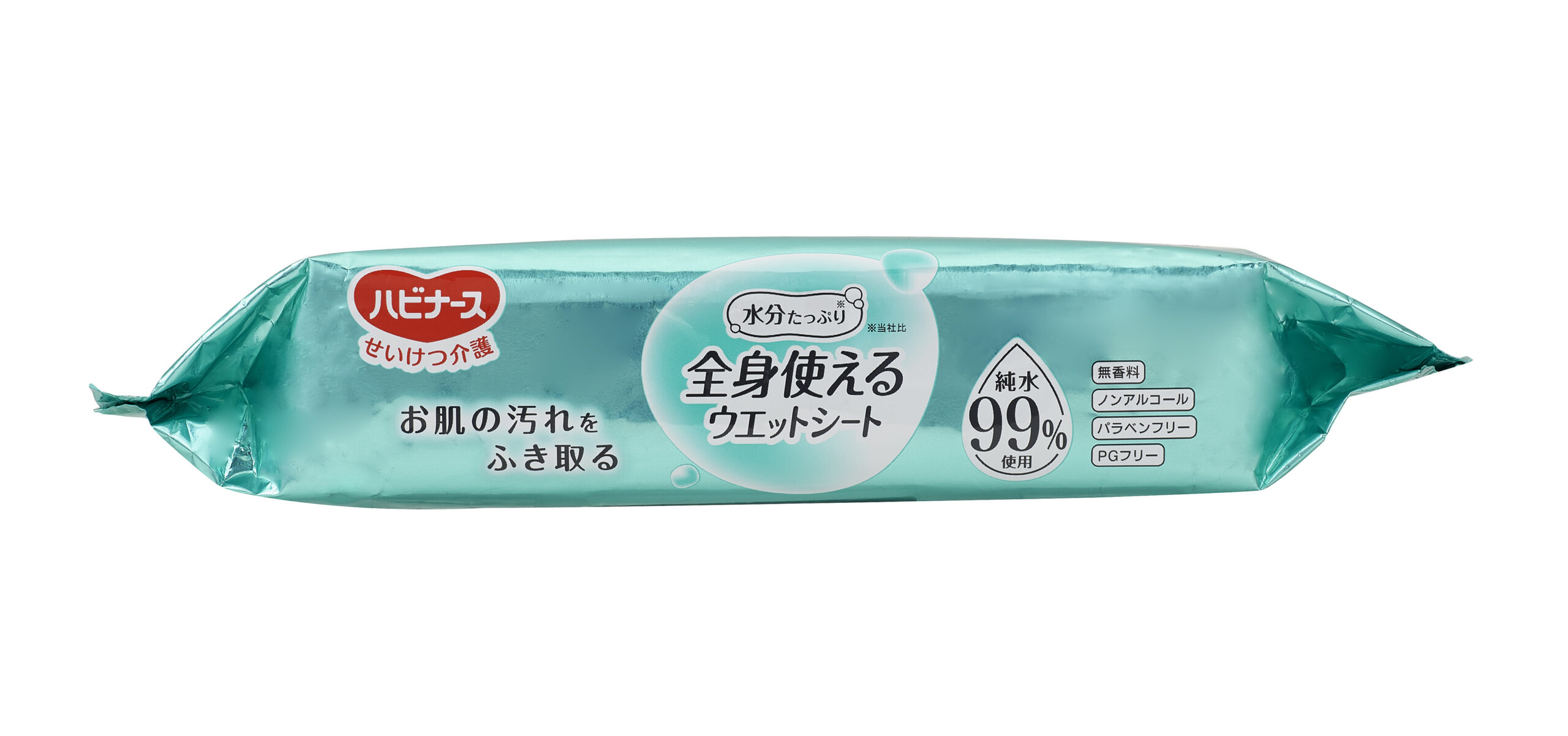全身使えるウエットシート横 清拭